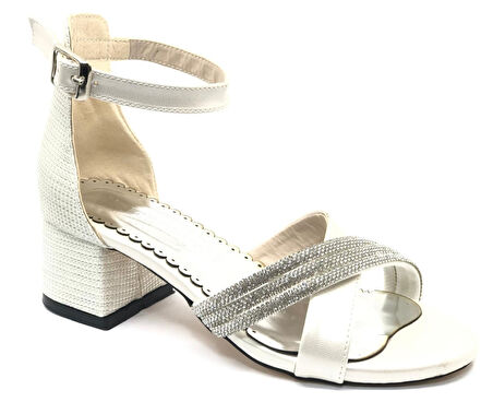 İremsu 2727 Kız Çocuk Abiye Taşlı Topuklu Ayakkabı