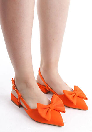 Feles Kurdela Detaylı Arkası Açık Kadın Babet Ayakkabı