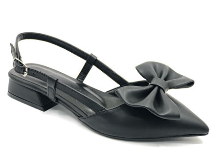 Feles Kurdela Detaylı Arkası Açık Kadın Babet Ayakkabı