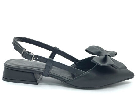 Feles Kurdela Detaylı Arkası Açık Kadın Babet Ayakkabı