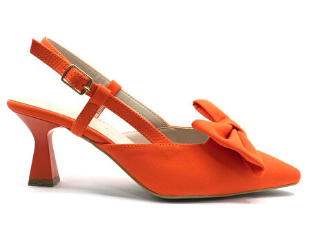 Feles Kurdela Detaylı Arkası Açık Stiletto Kadın Topuklu Ayakkabı