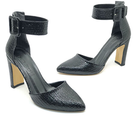 Feles Bilek Detaylı Stiletto Kadın Topuklu Ayakkabı