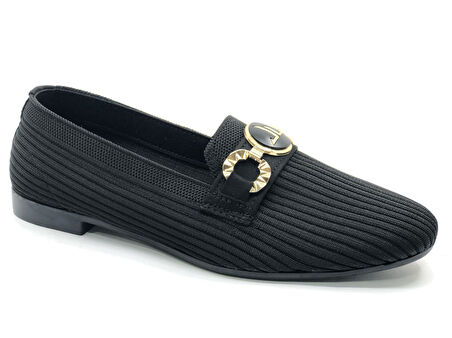 Marry Pace 883175 Toka Detaylı Triko Kadın Babet Ayakkabı