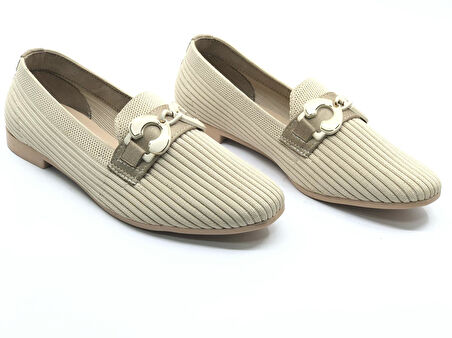 Marry Pace 883170 Toka Detaylı Triko Kadın Babet Ayakkabı