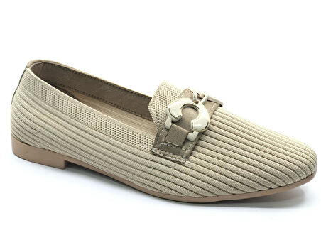 Marry Pace 883170 Toka Detaylı Triko Kadın Babet Ayakkabı