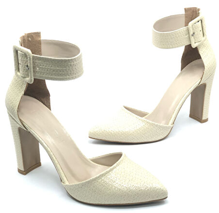 Feles Bilek Detaylı Stiletto Kadın Topuklu Ayakkabı