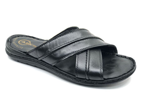 Asker 1922-25 %100 Hakiki Deri Erkek Full Ortapedik Terlik