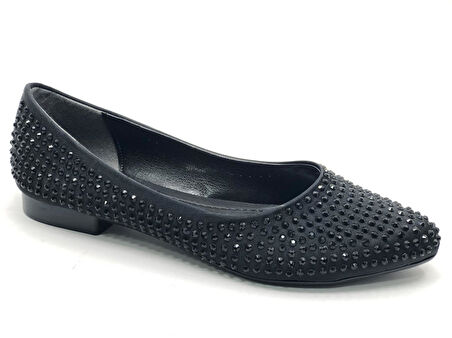 Feles Taş Detaylı Kadın Babet Ayakkabı