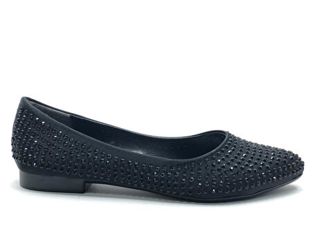 Feles Taş Detaylı Kadın Babet Ayakkabı