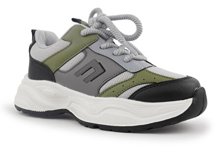 Cool Birian Bağcık Görünümlü Cırt Cırtlı Sneaker Ortopedik Çocuk Spor Ayakkabı