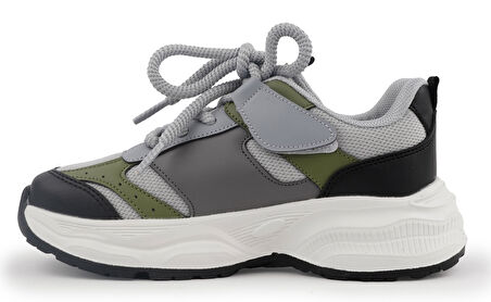 Cool Birian Bağcık Görünümlü Cırt Cırtlı Sneaker Ortopedik Çocuk Spor Ayakkabı