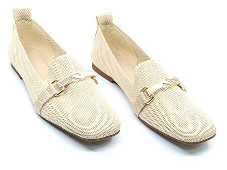 Feles Tiriko Küt Burun Toka Detaylı Kadın Babet Ayakkabı