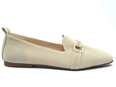 Feles Tiriko Küt Burun Toka Detaylı Kadın Babet Ayakkabı