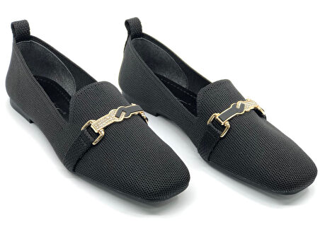 Feles Tiriko Küt Burun Toka Detaylı Kadın Babet Ayakkabı