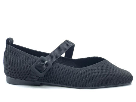 Feles Küt Burun Kemer Detaylı Kadın Babet Ayakkabı