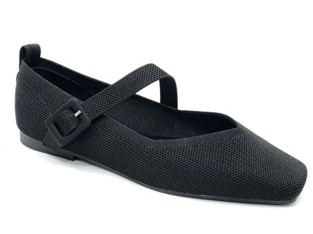 Feles Küt Burun Kemer Detaylı Kadın Babet Ayakkabı