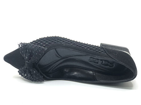 Feles Dantel Kurdela Toka Detaylı Kadın Klasik Ayakkabı