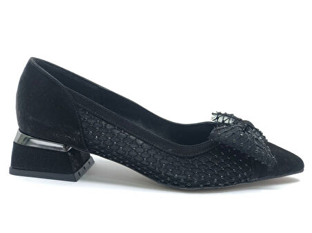 Feles Dantel Kurdela Toka Detaylı Kadın Klasik Ayakkabı