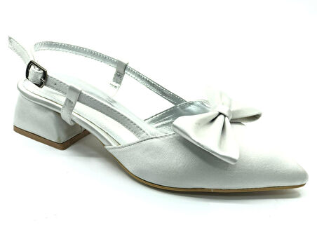 Feles Kurdela Detaylı Arkası Açık Kadın Babet Ayakkabı