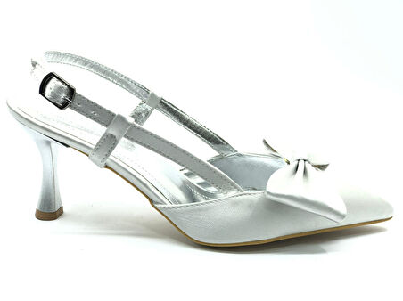 Mehtap Kurdela Detaylı Arkası Açık Stiletto Kadın Topuklu Ayakkabı