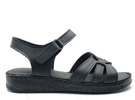 Kocamanlar 8712 Hakiki Deri Comfort Ortopedik Kadın Sandalet