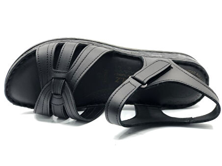 Kocamanlar 8712 Hakiki Deri Comfort Ortopedik Kadın Sandalet