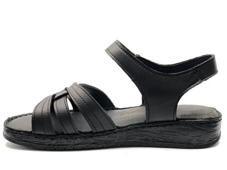 Kocamanlar 8712 Hakiki Deri Comfort Ortopedik Kadın Sandalet