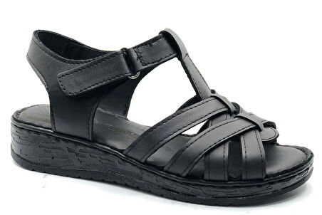 Kocamanlar 8714 Hakiki Deri Comfort Ortopedik Kadın Sandalet