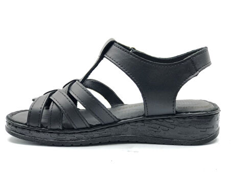 Kocamanlar 8714 Hakiki Deri Comfort Ortopedik Kadın Sandalet