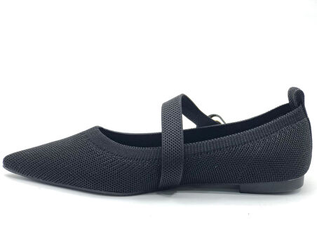 Feles Kemer Detaylı Sivri Burun Kadın Babet Ayakkabı