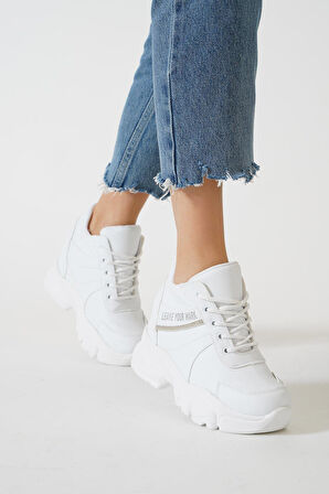 Kocamanlar 209 Cilt Gizli Topuklu Taban Sneaker Kadın Spor Ayakkabı