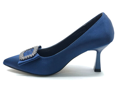 Feles Kare Toka 8 cm Topuklu Stiletto Kadın Ayakkabı