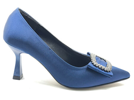 Feles Kare Toka 8 cm Topuklu Stiletto Kadın Ayakkabı