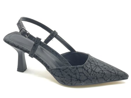 Mehtap Kırışık Arkası Açık Stiletto Kadın Topuklu Ayakkabı