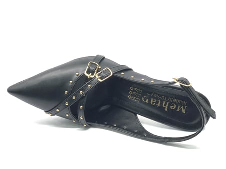 Mehtap Toka Detaylı Arkası Açık Stiletto Kadın Topuklu Ayakkabı