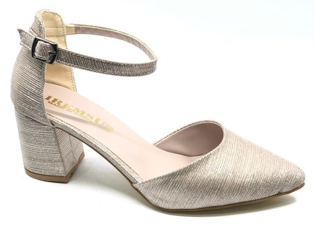 İremsu Çupra Saten Detaylı 5 Cm Topuklu Stiletto Kadın Topuklu Ayakkabı