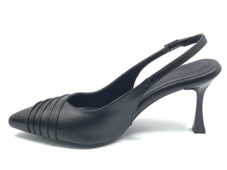 Feles Burgu Detaylı Arkası Açık Stiletto Topuklu Kadın Ayakkabı