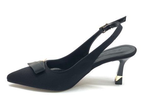 Feles Toka Detaylı Arkası Açık Stiletto Topuklu Kadın Ayakkabı