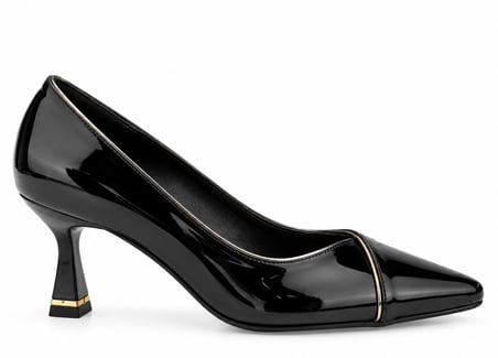 Feles Altın Şerit Detaylı Stiletto Kadın Topuklu Ayakkabı