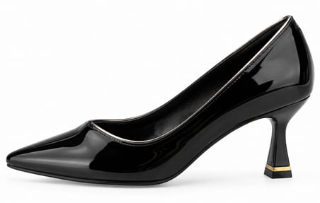 Feles Altın Şerit Detaylı Stiletto Kadın Topuklu Ayakkabı