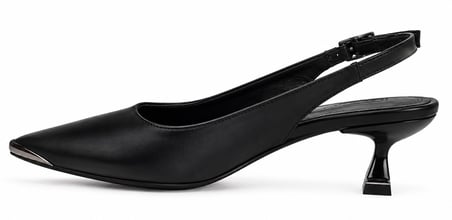 Feles Platin Uc Detaylı Arkası Açık Stiletto Kadın Topuklu Ayakkabı