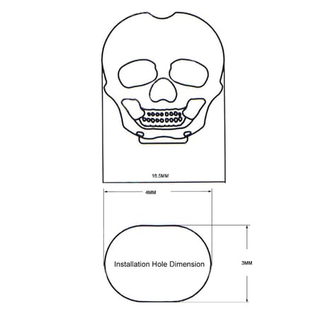 Kul Concept Kuru Kafa Gitar Akort Burgusu Siyah 6'lı Set 4x3 mm