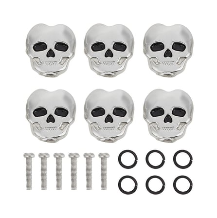 Kul Concept Kuru Kafa Gitar Akort Burgusu Başlığı Gümüş Krom 6'lı Set