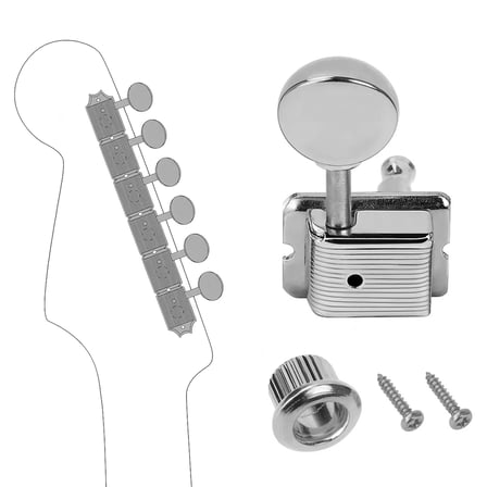 Kul Concept 6R Elektro Gitar Akort Burgusu Seti 6'lı Gümüş Metal