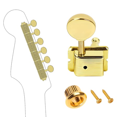 Kul Concept 6R Elektro Gitar Akort Burgusu Seti Altın Çinko Alaşım 6'lı