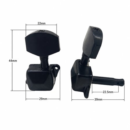 Kul Concept Kilitli Akort Burgusu Siyah 6'lı Set Elektro ve Akustik Gitar 3L+3R