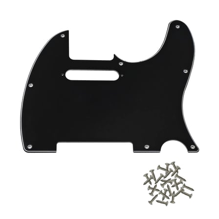 Kul Concept Telecaster Uyumlu Elektro Gitar Pickguard 8 Delikli Düz Siyah