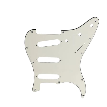 Kul Concept Stratocaster Elektro Gitar Pickguard 3 Katmanlı 11 Delikli SSS Beyaz
