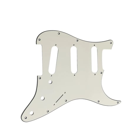Kul Concept Stratocaster Elektro Gitar Pickguard 3 Katmanlı 11 Delikli SSS Beyaz