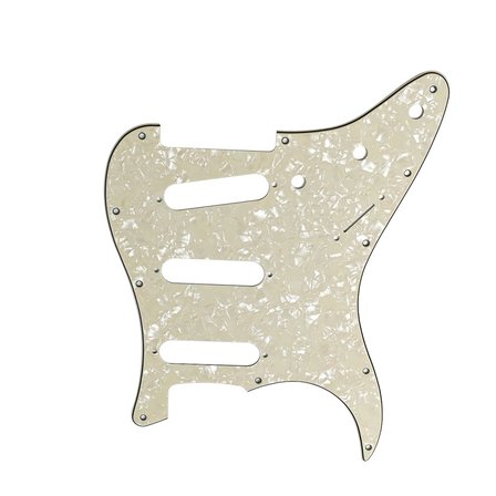 Kul Concept Stratocaster Pickguard 3 Katmanlı 11 Delikli Krem Sedef Desenli